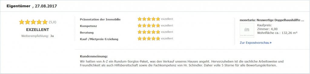 Eigentümerbewertung