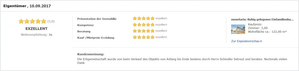 Eigentümerbewertung
